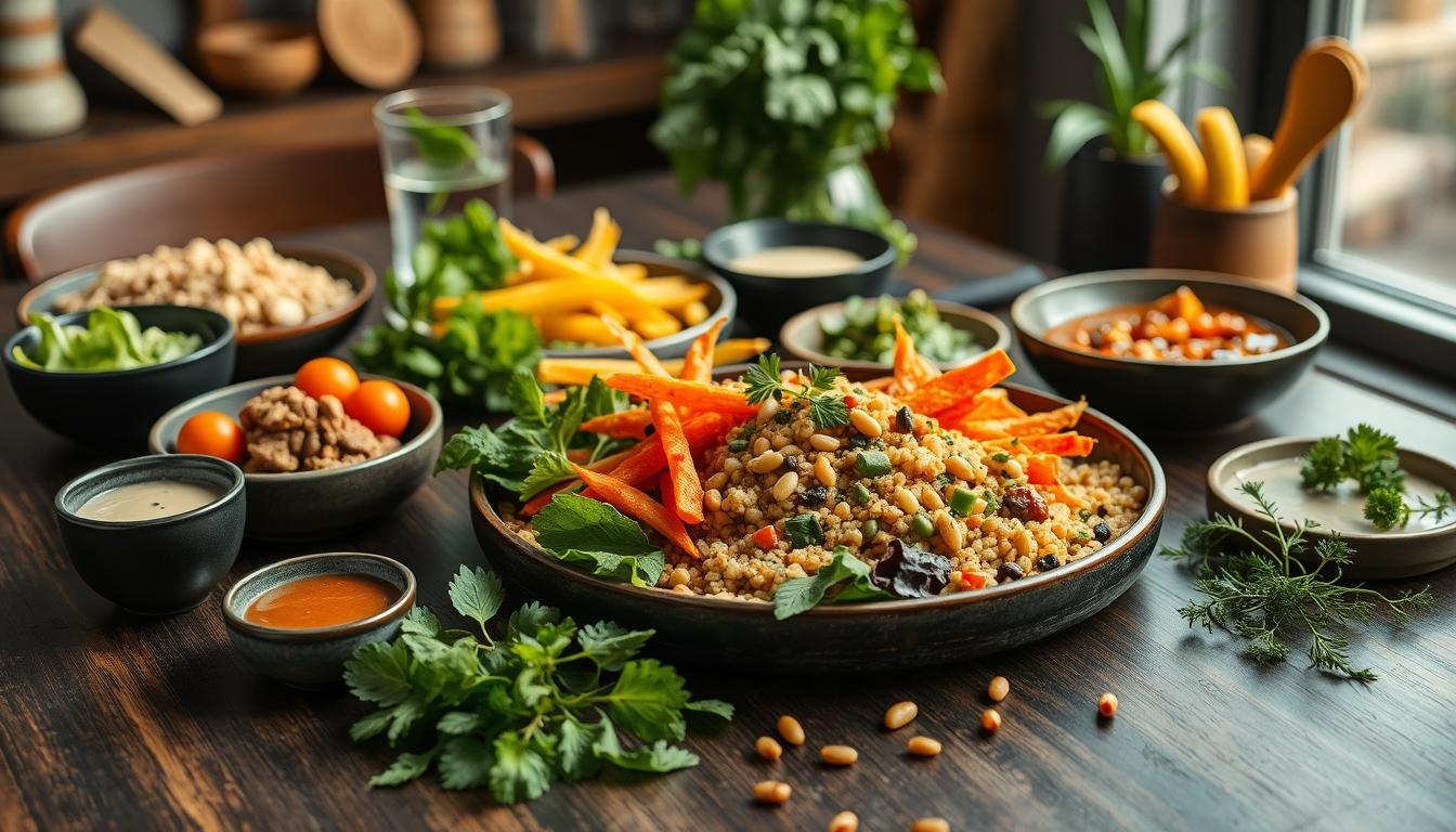 Healthy home cooking bowl